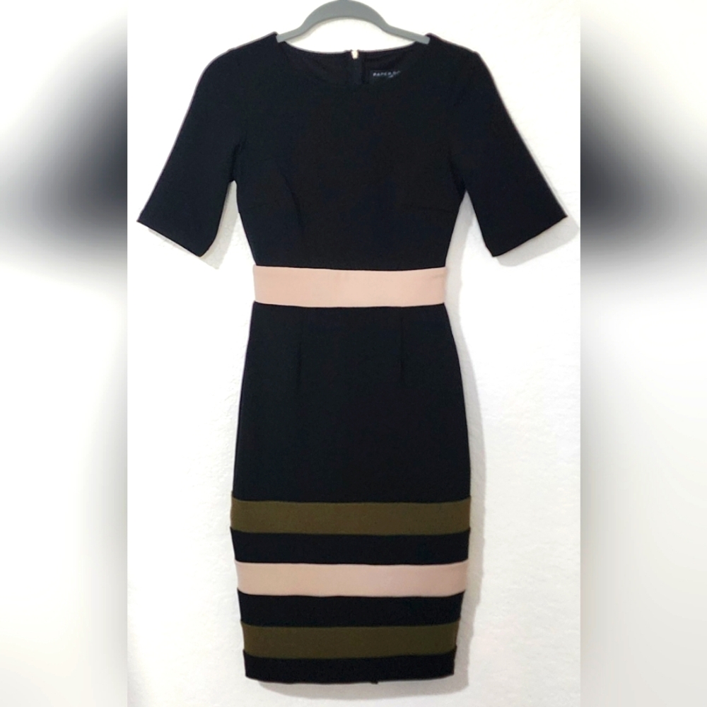 Paper Dolls London Striped Sheath Dress.  Size US 2